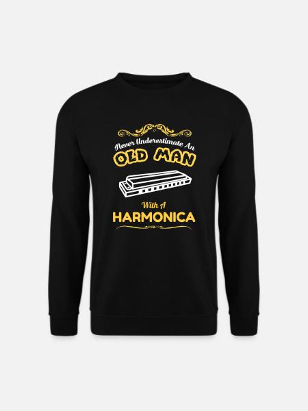 Mundharmonika - Unisex Pullover - Schwarz