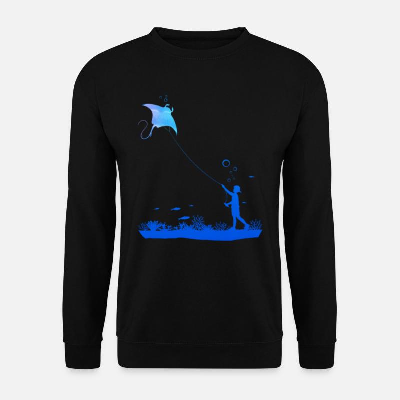 Cadeau de plongée sous-marine "Skate Underwater Diver" - Sweat-shirt Unisexe - noir