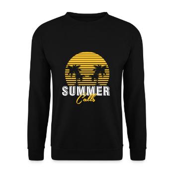 Summer gift sun ice sand beach bathing - Unisex Sweatshirt - black - Front - Alina (178cm) & Michal (187cm)