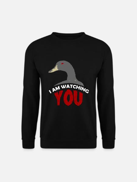 Anatidaephobie Angst vor Enten I am watching you - Unisex Pullover - Schwarz