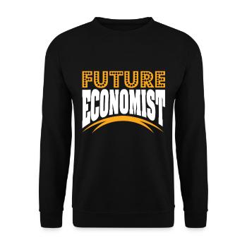 Wirtschaft Student Geschenk BWL VWL - Unisex Pullover - Schwarz - Vorne - Alina (178cm) & Michal (187cm)