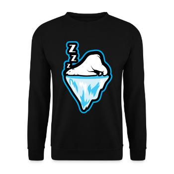 Polar bear gift baby bear kids snow - Unisex Sweatshirt - black - Front - Alina (178cm) & Michal (187cm)