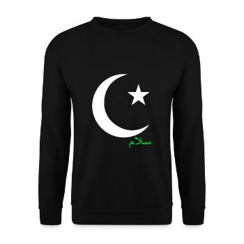 Islam Gift Muslim Faith Mosque - Unisex Sweatshirt - black - Front - Alina (178cm) & Michal (187cm)