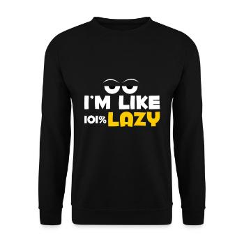 Lazy gift friend birthday - Unisex Sweatshirt - black - Front - Alina (178cm) & Michal (187cm)