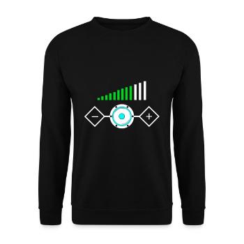 HiFi Geschenk Sound Musik Anlage Hi-Fi - Unisex Pullover - Schwarz - Vorne - Alina (178cm) & Michal (187cm)