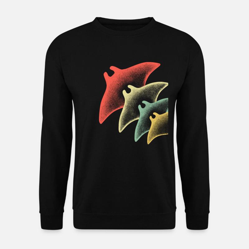 Rochen Taucher Geschenk Diving - Unisex Pullover - Schwarz
