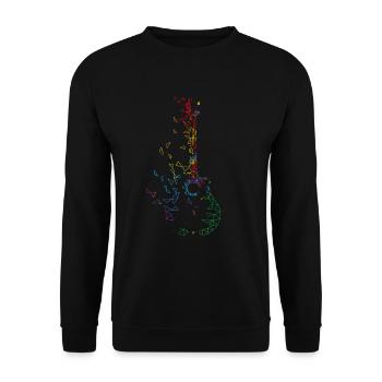 Gitarre Musiker Geschenkidee für Gitarristen - Unisex Pullover - Schwarz - Vorne - Alina (178cm) & Michal (187cm)