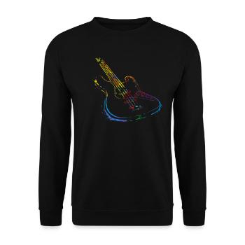 Gitarre Musiker Geschenkidee für Gitarristen - Unisex Pullover - Schwarz - Vorne - Alina (178cm) & Michal (187cm)