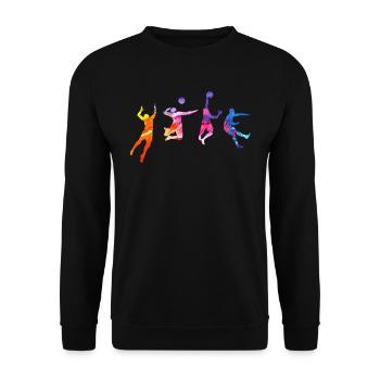 Volleyball - Unisex Sweatshirt - black - Front - Alina (178cm) & Michal (187cm)