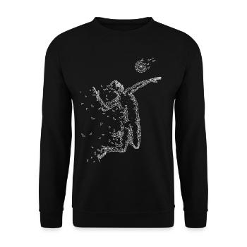 Volleyball - Unisex Sweatshirt - black - Front - Alina (178cm) & Michal (187cm)