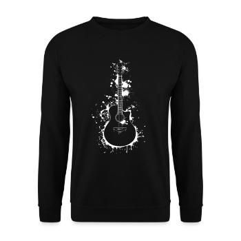 Gitarre Musiker Geschenkidee für Gitarristen - Unisex Pullover - Schwarz - Vorne - Alina (178cm) & Michal (187cm)