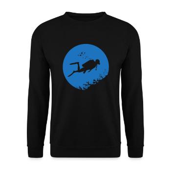 Dive Underwater Snorkel Divers Gift Idea - Unisex Sweatshirt - black - Front - Alina (178cm) & Michal (187cm)