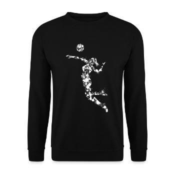 Volleyball Design for girls and women - Unisex Sweatshirt - black - Front - Alina (178cm) & Michal (187cm)
