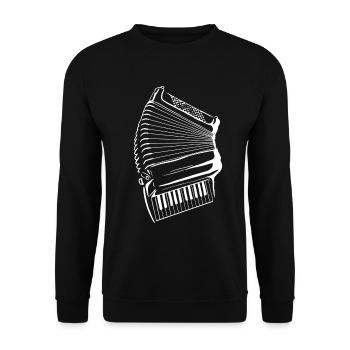 Akkordeon Musiker Geschenkidee - Unisex Pullover - Schwarz - Vorne - Alina (178cm) & Michal (187cm)