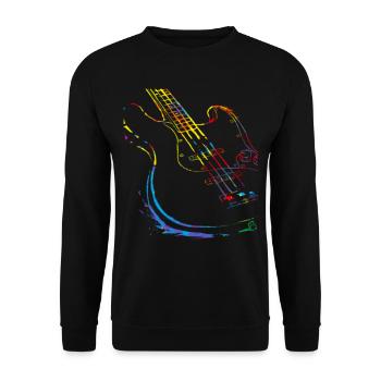 Gitarre Musiker Geschenkidee für Gitarristen - Unisex Pullover - Schwarz - Vorne - Alina (178cm) & Michal (187cm)