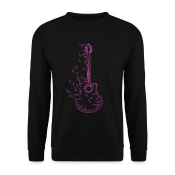 Gitarre Musiker Geschenkidee für Gitarristen - Unisex Pullover - Schwarz - Vorne - Alina (178cm) & Michal (187cm)