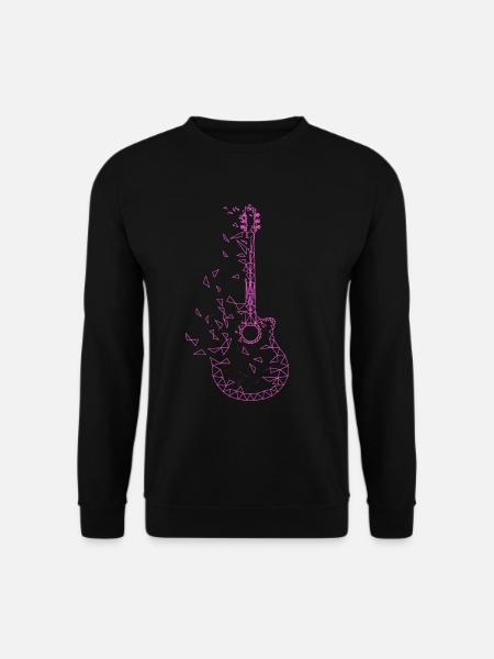 Gitarre Musiker Geschenkidee für Gitarristen - Unisex Pullover - Schwarz