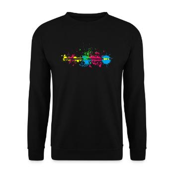 Cadeaux Musicien Flûte Flûte - Sweat-shirt Unisexe - noir - Devant - Alina (178cm) & Michal (187cm)