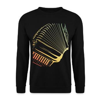 Rétro couleurs accordéon musicien idée cadeau - Sweat-shirt Unisexe - noir - Devant - Alina (178cm) & Michal (187cm)
