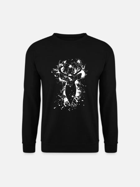Hirsch - Unisex Pullover - Schwarz