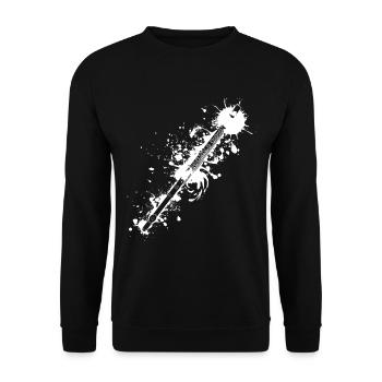 Flûte Flûte Musicien Bois - Sweat-shirt Unisexe - noir - Devant - Alina (178cm) & Michal (187cm)