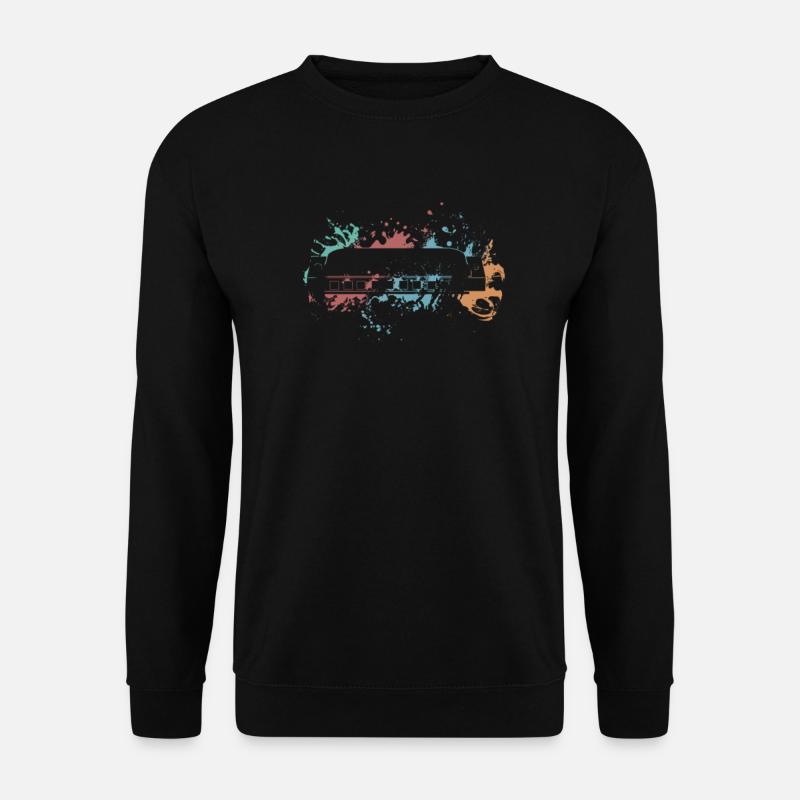 Retro Splash Mundharmonika Harmonika - Unisex Pullover - Schwarz