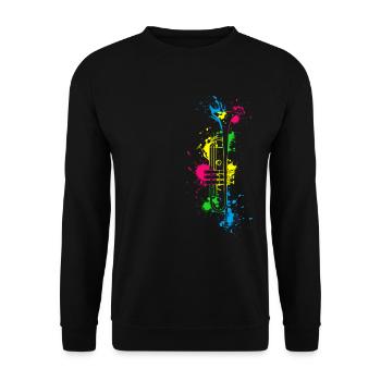 Trompete Musiker Jazz Trompeter Geschenk - Unisex Pullover - Schwarz - Vorne - Alina (178cm) & Michal (187cm)
