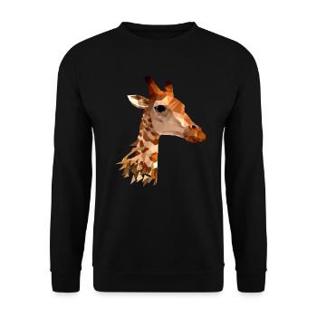 girafe - Sweat-shirt Unisexe - noir - Devant - Alina (178cm) & Michal (187cm)