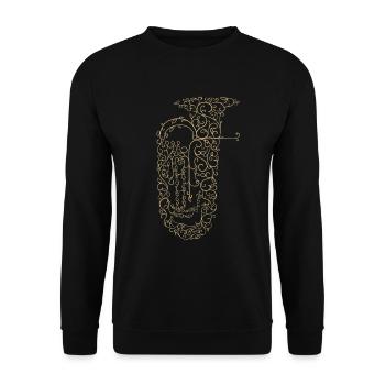 Idée cadeau tubiste pour musicien tuba - Sweat-shirt Unisexe - noir - Devant - Alina (178cm) & Michal (187cm)