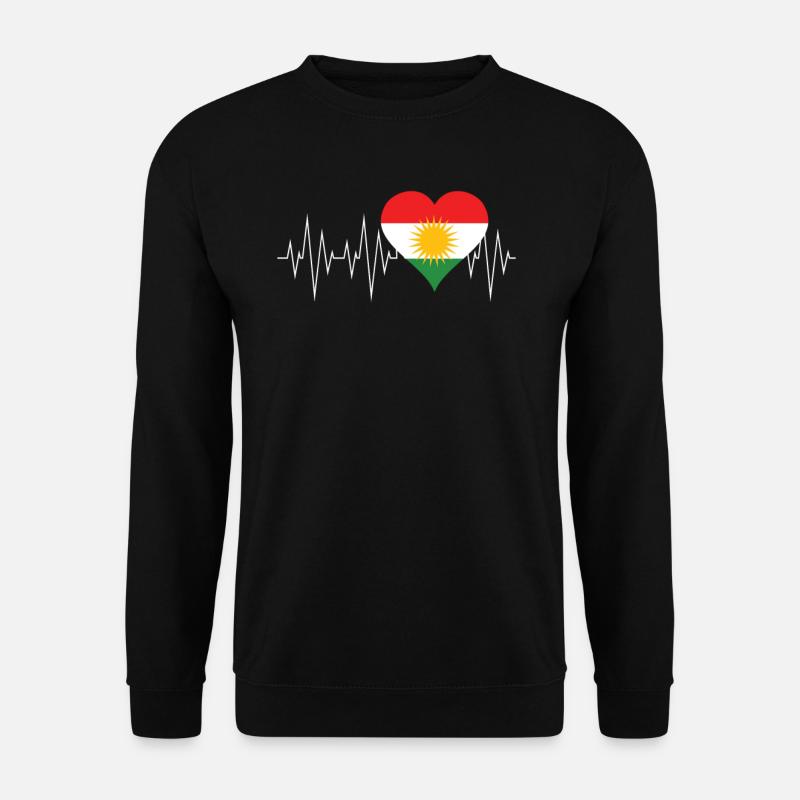 Cadeau kurde drapeau kurde - Sweat-shirt Unisexe - noir