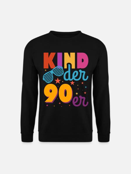Kind der 90er Eurodance Retro Outfit - Unisex Pullover - Schwarz
