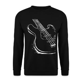 Gitarre Musiker Geschenkidee für Gitarristen - Unisex Pullover - Schwarz - Vorne - Alina (178cm) & Michal (187cm)