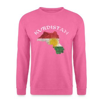 Cadeau kurde drapeau kurde - Sweat-shirt Unisexe - rose - Devant