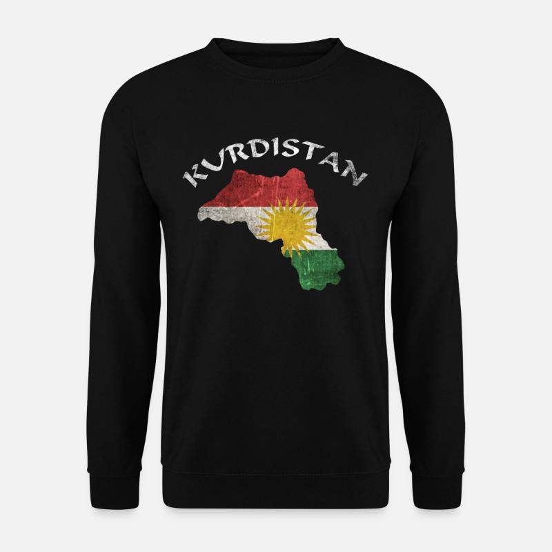 Cadeau kurde drapeau kurde - Sweat-shirt Unisexe - noir