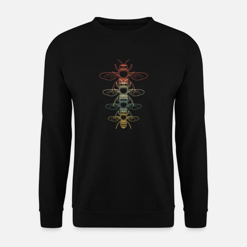 Retro Imker Bienen Geschenk - Unisex Pullover - Schwarz