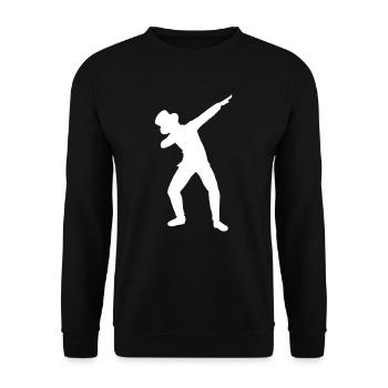 Dabbing Gentleman - Unisex Sweatshirt - black - Front - Alina (178cm) & Michal (187cm)
