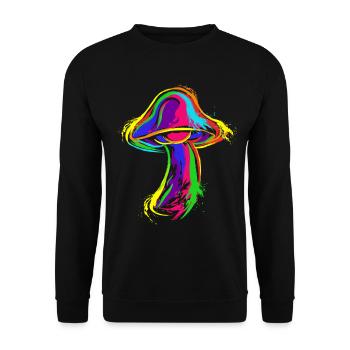 Goa Psytrance Magic Mushroom Gift pour Goa Trancer - Sweat-shirt Unisexe - noir - Devant - Alina (178cm) & Michal (187cm)