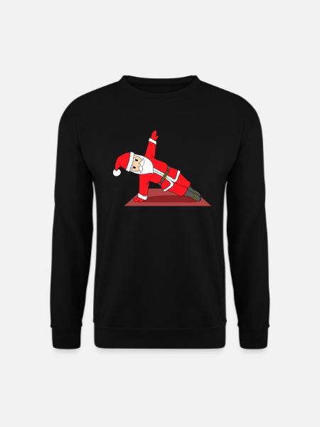 Weihnachten Yoga Meditation Xmas Geschenkidee - Unisex Pullover - Schwarz