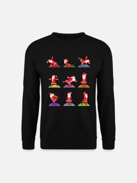 Weihnachten Yoga Meditation Xmas Geschenkidee - Unisex Pullover - Schwarz