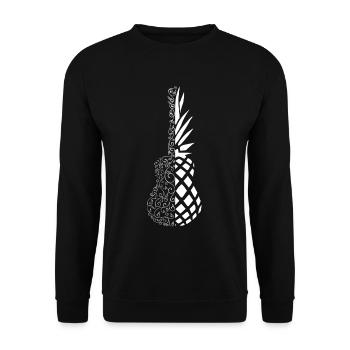 Ananas Ukulele - Unisex Pullover - Schwarz - Vorne - Alina (178cm) & Michal (187cm)