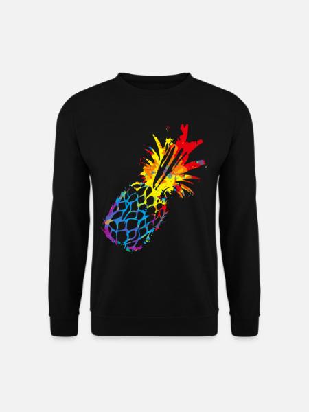 Buntes Ananas - Unisex Pullover - Schwarz