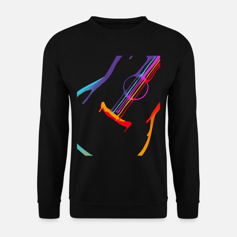 Farbverlauf Akustische Gitarre - Unisex Pullover - Schwarz