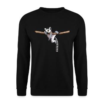Lemur - Sweat-shirt Unisexe - noir - Devant - Alina (178cm) & Michal (187cm)