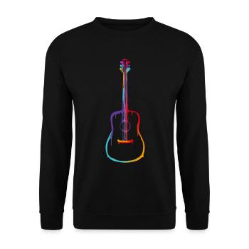 Dégradé de couleur Guitare acoustique - Sweat-shirt Unisexe - noir - Devant - Alina (178cm) & Michal (187cm)