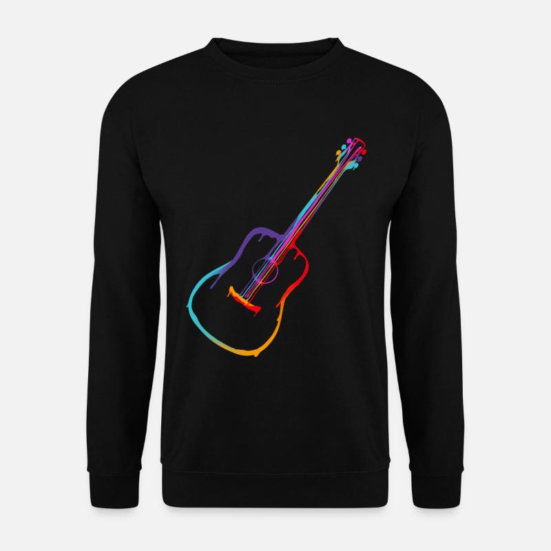 Dégradé de couleur Guitare acoustique - Sweat-shirt Unisexe - noir