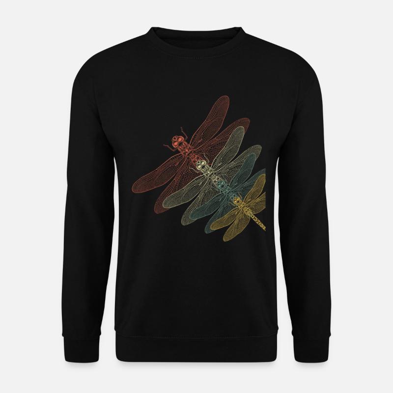 Libellule rétro - Sweat-shirt Unisexe - noir