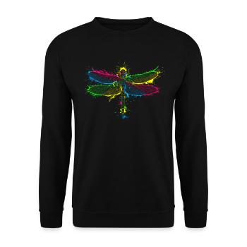 Libellule - Sweat-shirt Unisexe - noir - Devant - Alina (178cm) & Michal (187cm)