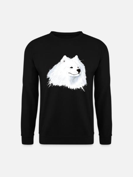 Samoyed Dog Head - Unisex Sweatshirt - black