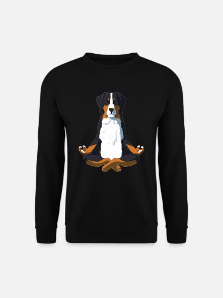 Berner Sennenhund Yoga - Unisex Pullover - Schwarz