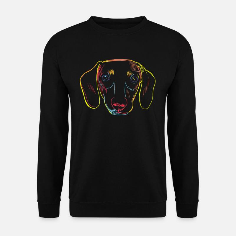 Strich Dackel - Unisex Pullover - Schwarz